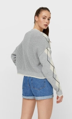 Cardigan xám Stradivarius