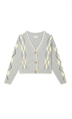 Cardigan xám Stradivarius