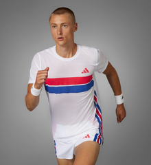 áo White Adizero Retro Running Tee