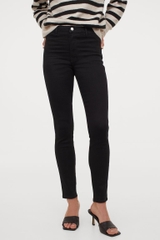 Quần Skinny đen cạp cao HM
