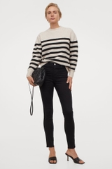 Quần Skinny đen cạp cao HM