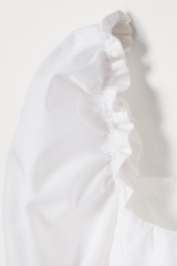 Áo blouse trắng tay bồng HM