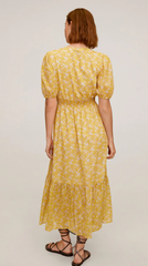 Váy maxi hoa vàng Mango