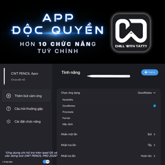 Bút cảm ứng CWT CHILL WITH TATTY Pencil A PRO đa năng dùng trên mọi màn hình cảm ứng I.p.a.d và điện thoại