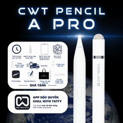 Bút cảm ứng CWT CHILL WITH TATTY Pencil A PRO đa năng dùng trên mọi màn hình cảm ứng I.p.a.d và điện thoại