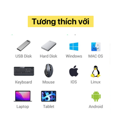 Hub chuyển trong suốt 6in1