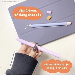 Vỏ đựng bảo vệ bút cảm ứng pencil 1/2/cwt chất liệu silicon màu pastel Hàn Quốc