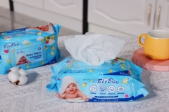 Khăn giấy ướt trẻ em Beeboo 100 miếng (màu xanh)