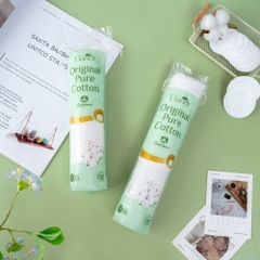 Bông Tẩy Trang Cotton Tự Nhiên Elanor Original Pure Cotton 80 miếng