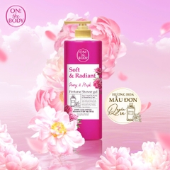 ON THE BODY SOFT & RADIANT PEONY & MUSK SCENT PERFUME SHOWER GEL
