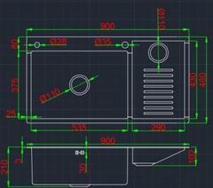 CHẬU GIẶT INOX ÂM MẶT ETH CA - 03
