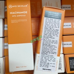 Serum Avo Skinlab Niacinamide 20 Ampoule [Chính Hãng]