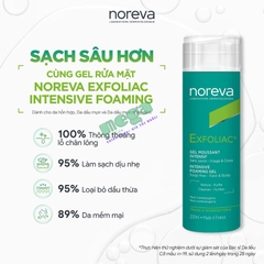 Noreva Exfoliac Intensive Foaming Gel - Sữa Rửa Mặt Da Dầu 200ml
