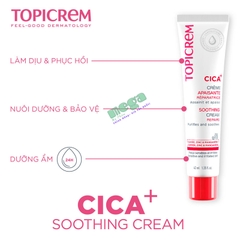 Topicrem CICA Soothing Cream – Kem Phục Hồi, Làm Dịu và Dưỡng Ẩm