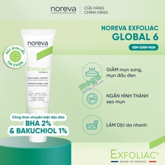 Noreva Exfoliac Global 6 - Kem Dưỡng Ngăn Ngừa Mụn 30ml