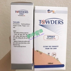 Xịt Towders Spray - Làm Sạch Các Kí Sinh Trùng Khỏi Da 100ml