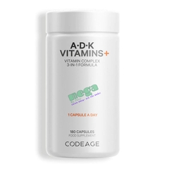 Viên Uống Codeage ADK Vitamins - Bổ Sung Vitamin 3 IN 1 - 180 Viên [Chính Hãng]