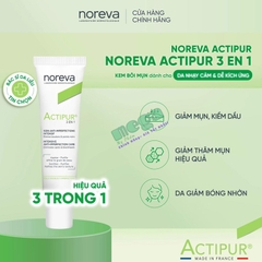 Noreva Actipur 3 En 1 Care - Kem Dưỡng Giảm Mụn Và Kiểm Soát Dầu 30ml