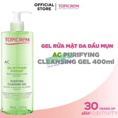 Topicrem AC Purifying Cleansing Gel - Sữa Rửa Mặt Dạng Gel Dành Cho Da Dầu, Hỗn Hợp