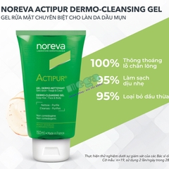 Noreva Actipur Dermo Cleansing Gel - Sữa Rửa Mặt Da Mụn Nhảy Cảm150ml