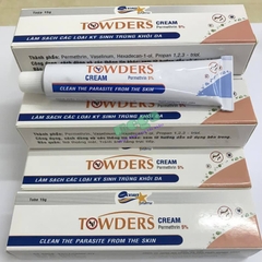 Towders Cream - Hỗ trợ phòng ngừa muỗi, ghẻ, chấy và giữ ẩm, mềm mịn da (15g)