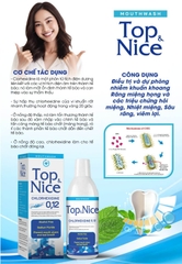 Nước Súc Miệng TOP & NICE - Chlorhexidine 0.12% - 300ml [Chính Hãng]