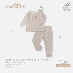 Bộ dài tay mềm mịn by La Pomme vũ trụ vui nhộn - 6,9,12,18M,3Y Tím