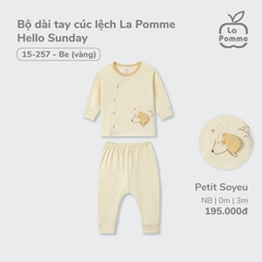 Bộ dài tay cúc lệch La Pomme Hello Sunday - Newborn,0,3M Be