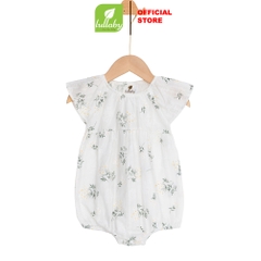 Lullaby Body bé gái chun cổ NH193V - Trắng in - 12M