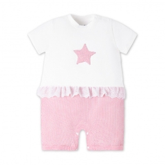 Bộ body liền cộc tay La Pomme in hoạ tiết - 3,6M Hồng
