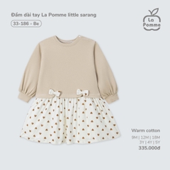 Đầm dài tay La Pomme little sarang - 9,12,18M,3Y,4Y,5Y Be