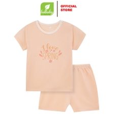 Lullaby Bộ cài vai cộc tay NH359N - Hồng cam - 6,9,12,18M