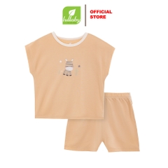 Lullaby Bộ bé trai cộc tay NH362N - Be nâu - 9,12,18,24M,3Y