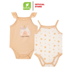 Lullaby Set body bé gái NH364N - Trắng in-Be nâu - 3,6,9M