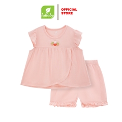 Lullaby Bộ bé gái cộc tay bèo NH366N - Hồng - 9,12,18,24M,3Y