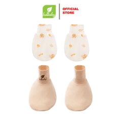 Lullaby Set bao tay + bao chân NH369N - Trắng-Be nâu
