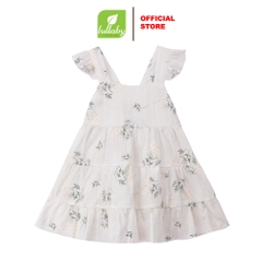 Lullaby Đầm sát nách 3 tầng NH371N - Trắng in - 9,12,18,24M,3Y