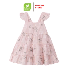 Lullaby Đầm sát nách 3 tầng NH371N - Hồng in - 9,12,18,24M,3Y