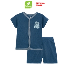 Lullaby Bộ bé trai cài giữa NH379N - Xanh navy - 1,3,6M