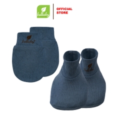 Lullaby Set bao tay + bao chân  bé trai NH383N - Xanh navy - 1M