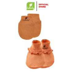 Lullaby Set bao tay + bao chân bé gái NH384N - Cam - 1M