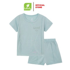 Lullaby Bộ BT cộc tay NH385N - Xanh blue - 9,12,18,24M, 3Y