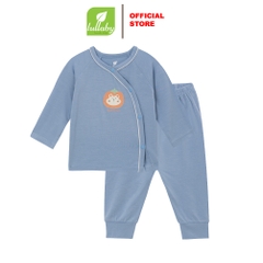 Lullaby Bộ cài lệch dài tay NH390N - Xanh blue - 1,3M