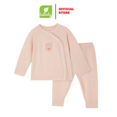 Lullaby Bộ cài lệch dài tay NH400N - Be nâu - 1,3,6M