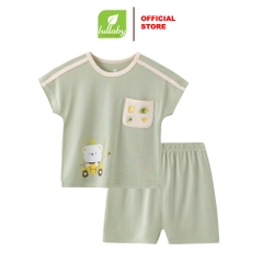 Lullaby Bộ bé trai cộc tay vai chờm NH411N - Xanh green - 9,12,18,24M,3Y