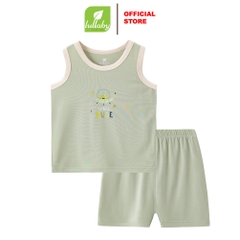 Lullaby Bộ bé trai sát nách viền NH413N - Xanh green - 9,12,18,24M,3Y
