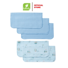 Lullaby Set 5 khăn xô mặt 2 lớp NH422N - Xanh blue nhạt-đậm