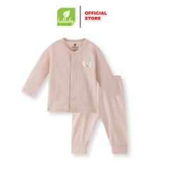 Lullaby Bộ cài giữa dài tay NH431N - Nâu sữa - 1,3,6M