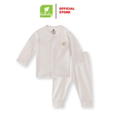 Lullaby Bộ cài giữa dài tay NH431N - Trắng - 1,3,6M