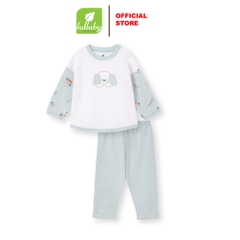 Lullaby Bộ bé trai dài tay NH506N - Trắng - Blue in  (9M, 12M, 18M, 24M, 3Y, 4Y)